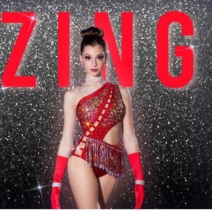 Glamour Dance Costume with Sequins and Fringe